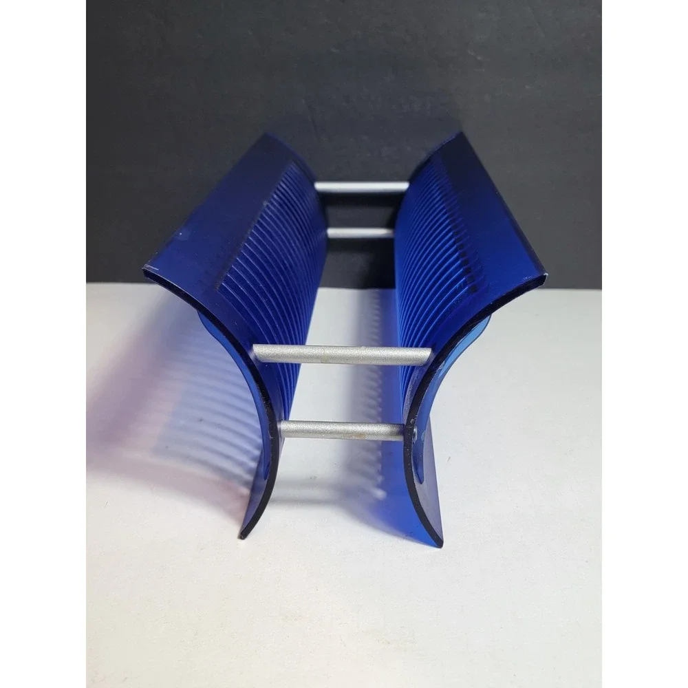 Y2K 1990'S CD Tower 25 Rack Holder Futuristic Modern Atomic Blue CD Holder